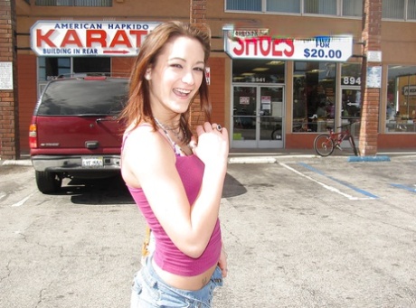 Teen babe with small tits Michelle Myers feels her pussy 43261641